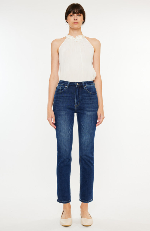 KanCan Adaline High Rise Slim Straight Jeans in Dark Wash  product