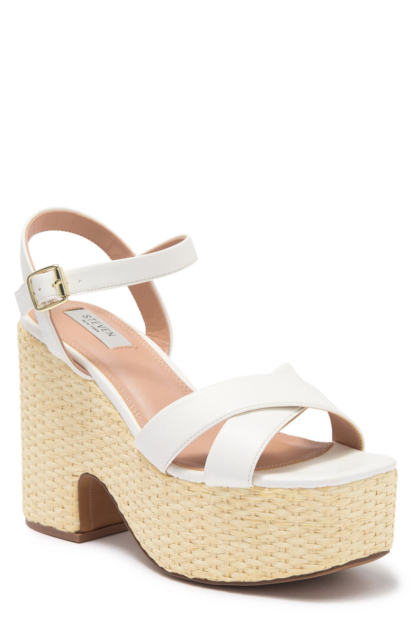 Dipsy Espadrille Platform Sandal, Main, color, WHITE