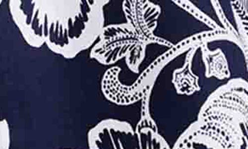 Foxcroft Marina Cotton Button-up Shirt In Navy/white