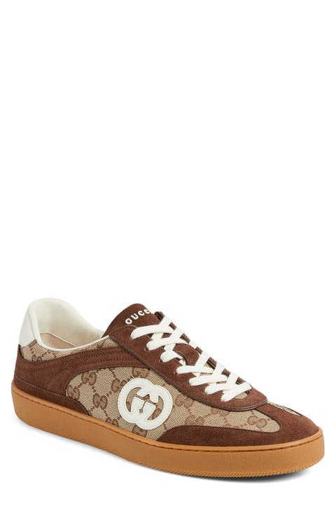 Gucci G74 Logo Canvas & Suede Sneaker (Men) | Nordstrom