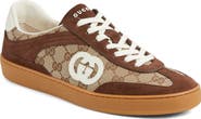 Gucci G74 Logo Canvas & Suede Sneaker