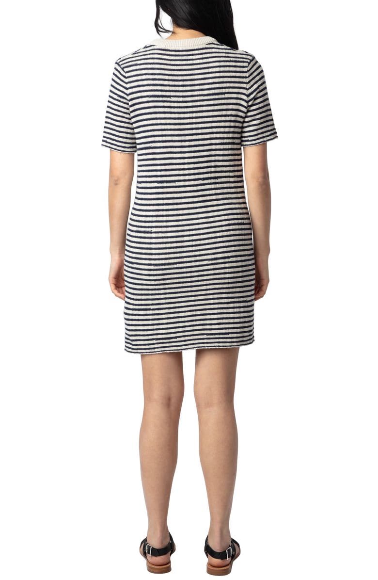 Zadig & Voltaire Stripe Cotton & Linen Blend Dress, Alternate, color, 