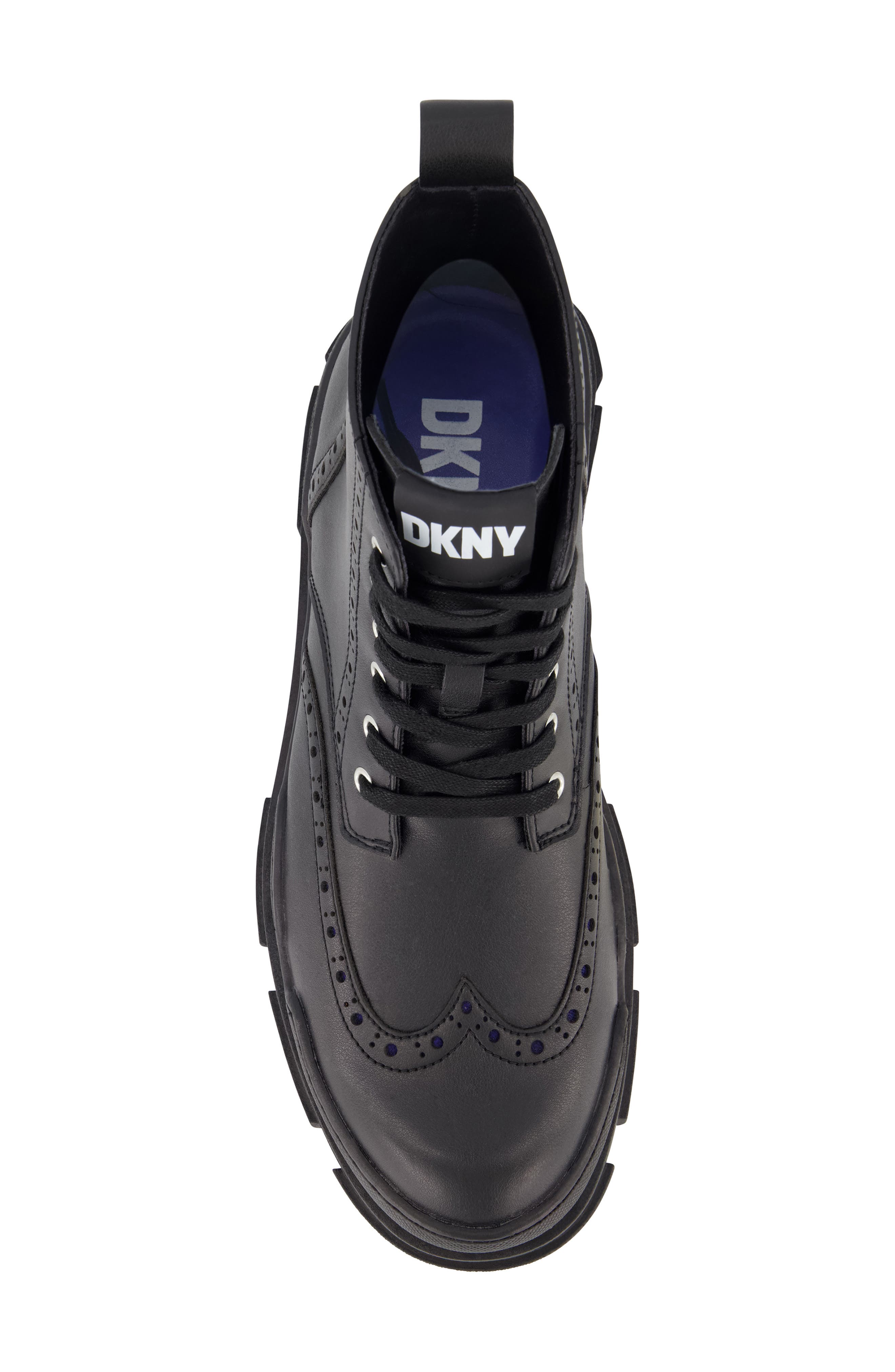 DKNY Wingtip Lug Boot, Alternate, color, 