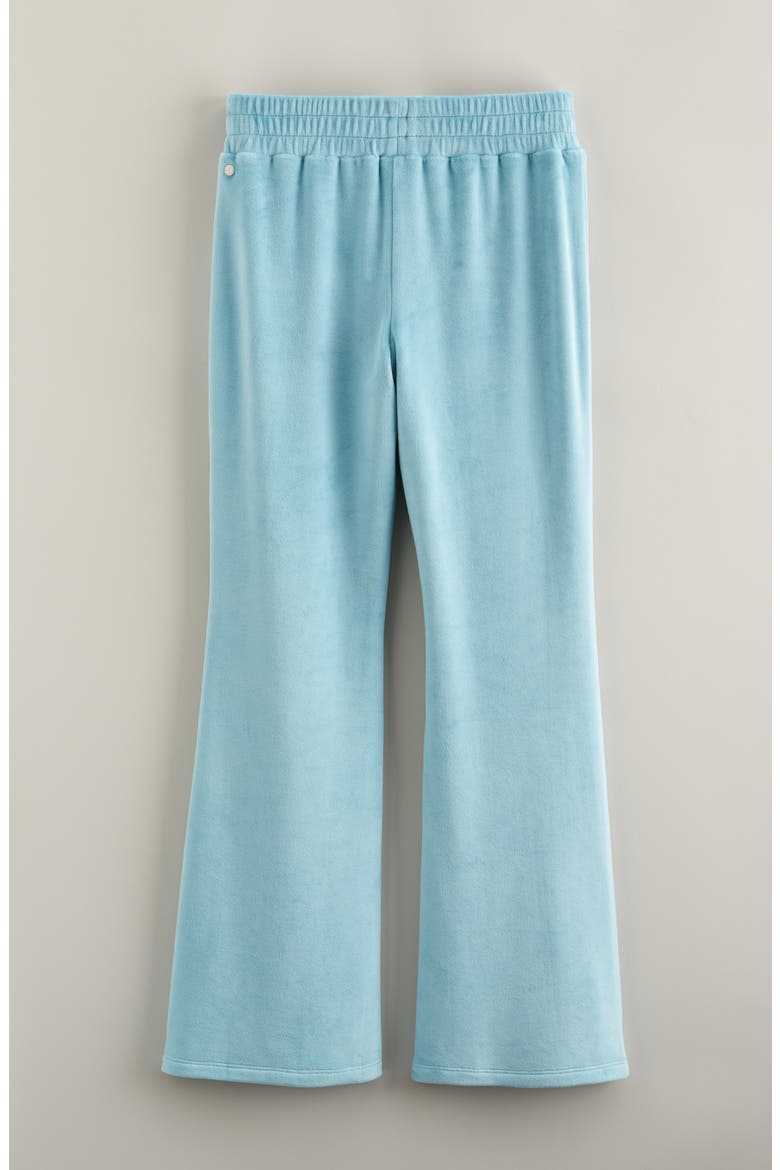 Kids' Cosmos Velour Flare Pants, Alternate, color, TEAL SICILY