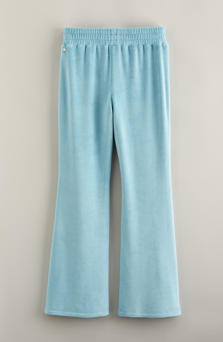 Zella Girl Kids' Cosmos Velour Flare Pants, Alternate, color, Teal Sicily