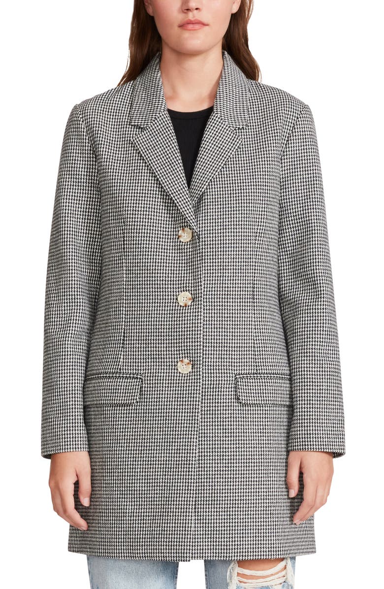 BB Dakota by Steve Madden Big Biz Oversize Houndstooth Blazer, Main, color, 