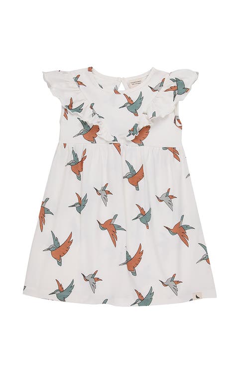 Organic Cotton Birdsong Print Dress (Toddler, Little Kids, Big Kids)