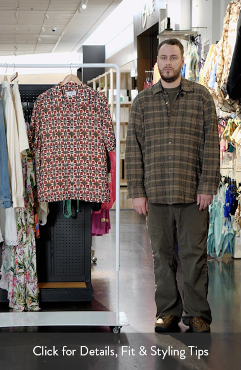 Didicot Painted Geo Pattern Lyocell Camp Shirt, sales video thumbnail