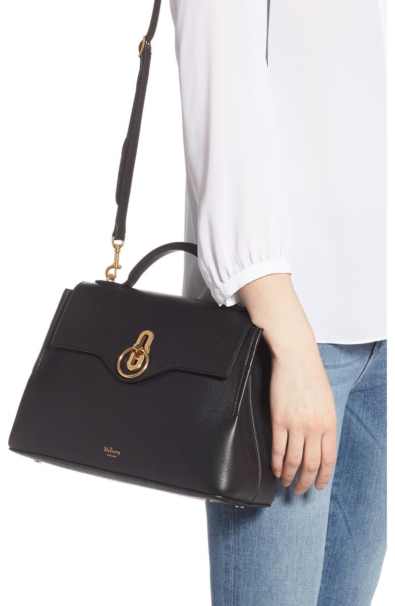 Mulberry Small Seaton Leather Top Handle Satchel, Alternate, color,