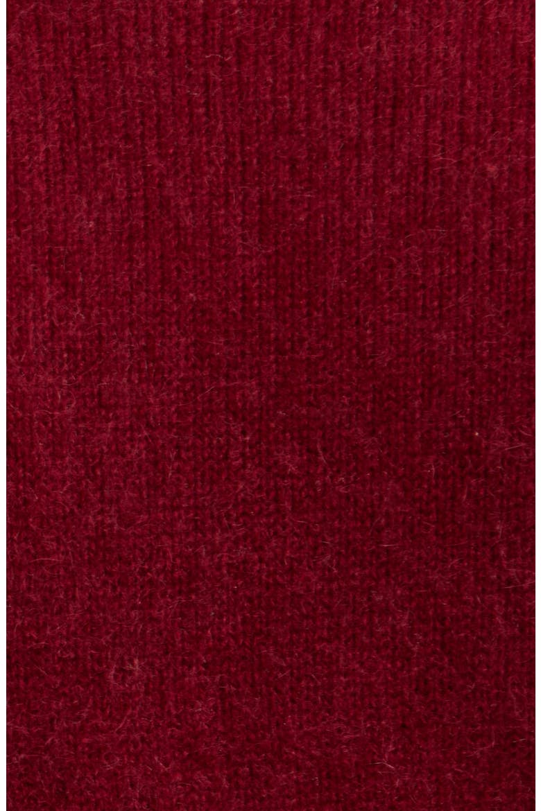 The Brushed Chalet Wool & Cashmere Sweater, Alternate, color, DEEP GARNET