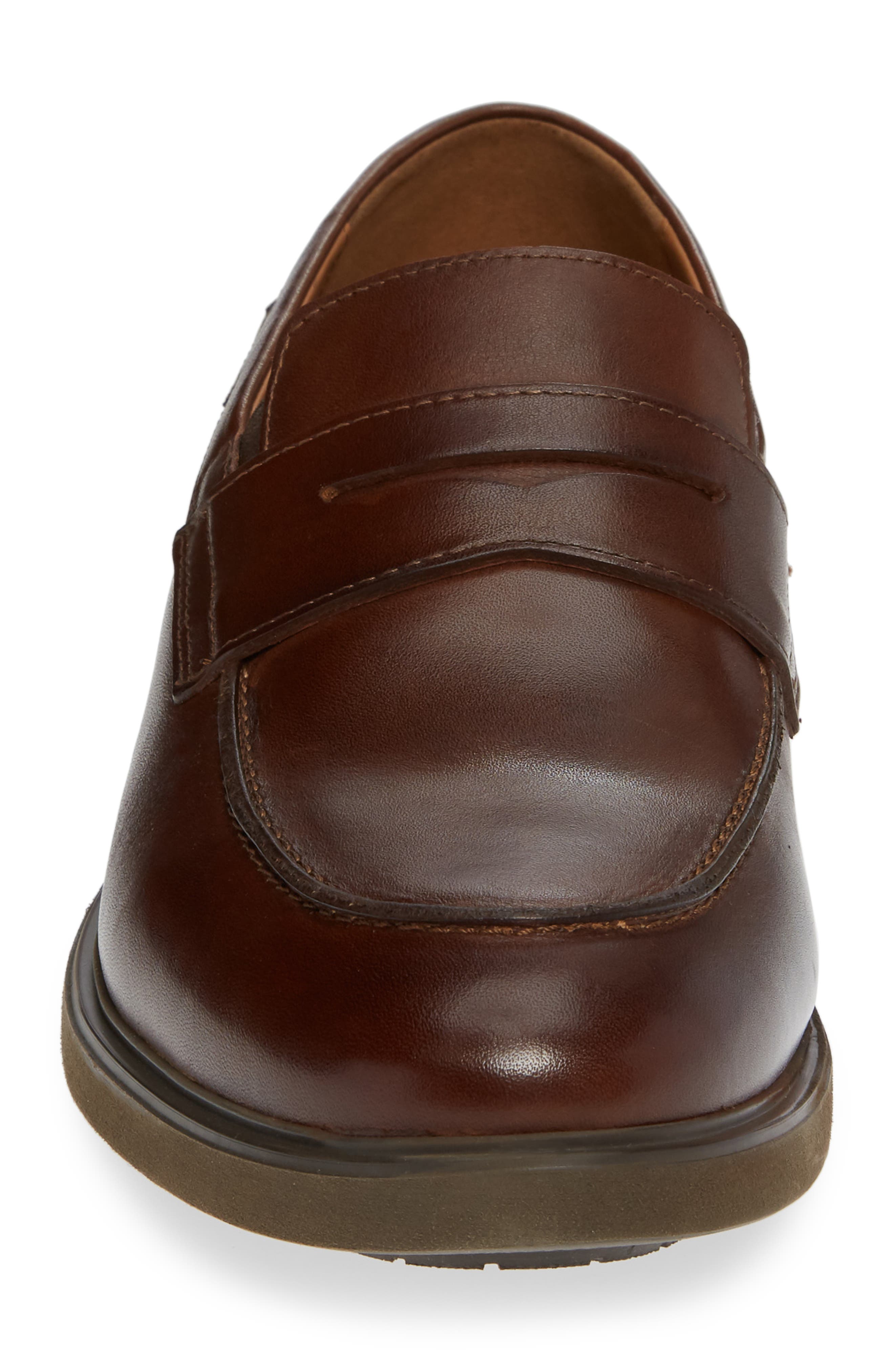 Orelien Penny Loafer, Alternate, color, HAZELNUT LEATHER