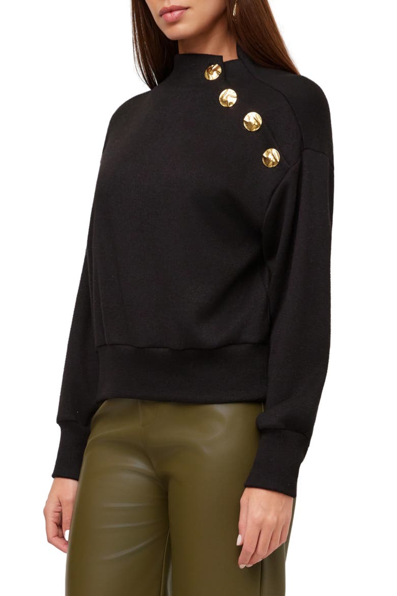 Tessa Mock Neck Sweater, Alternate, color, BLACK