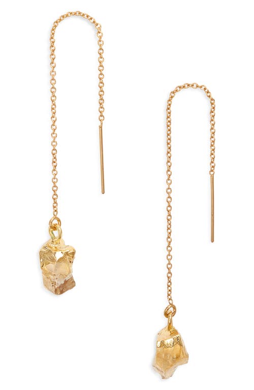 Kiara by Ki-ele Aya Citrine Threader Earrings in Gold  product