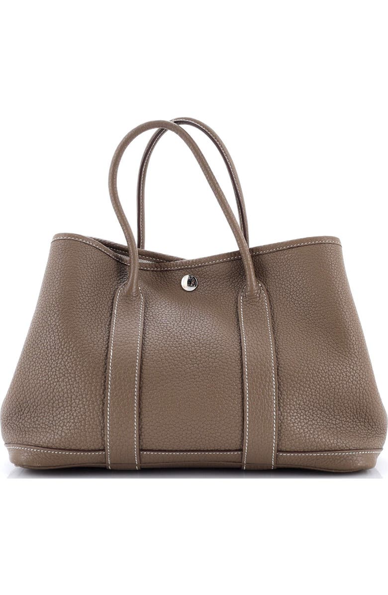 Pre-Owned Hermes Garden Party Tote Leather 30, Main, color, Etoupe