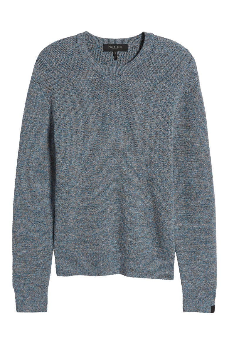 Dexter Marled Organic Cotton Blend Sweater, Alternate, color, BLUE MULTI