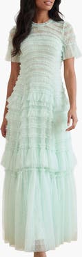 Needle & Thread Valentine Ruffle Maxi Gown