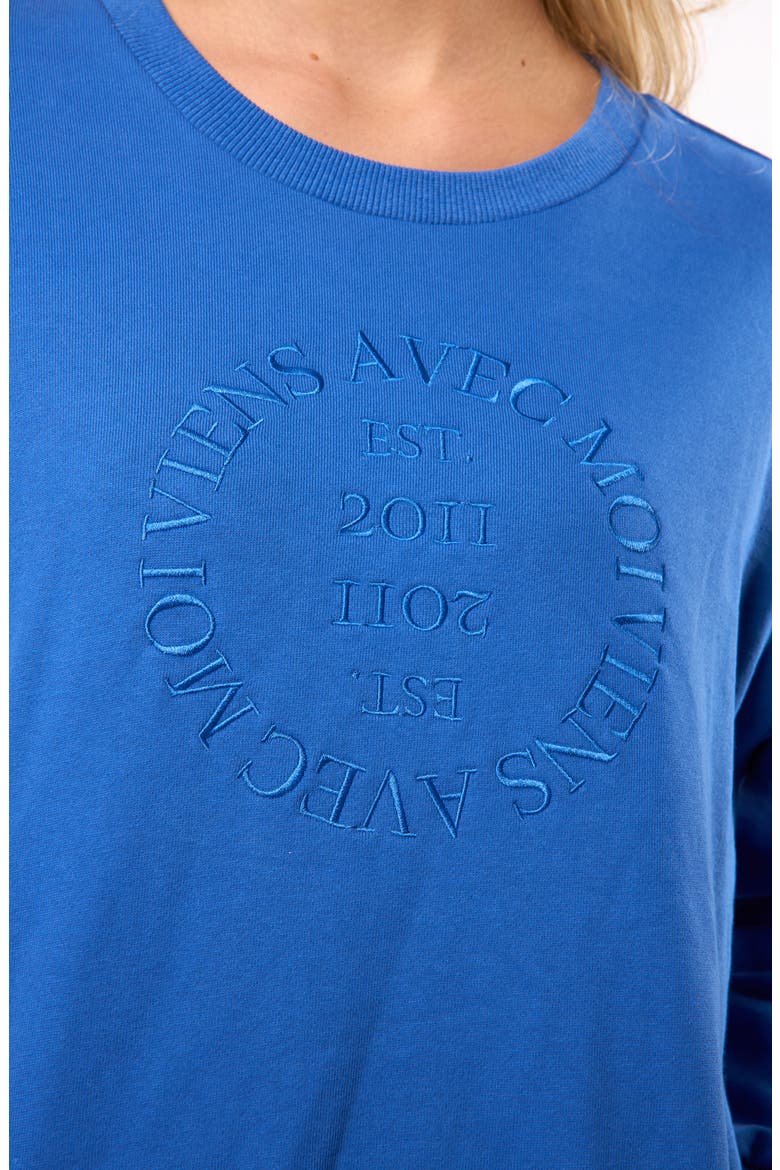 The Lakeside Set Cotton Graphic Sweatshirt, Alternate, color, BLUE