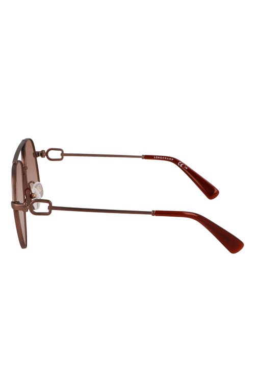 Longchamp Foulonn 58mm Aviator Sunglasses In Brown