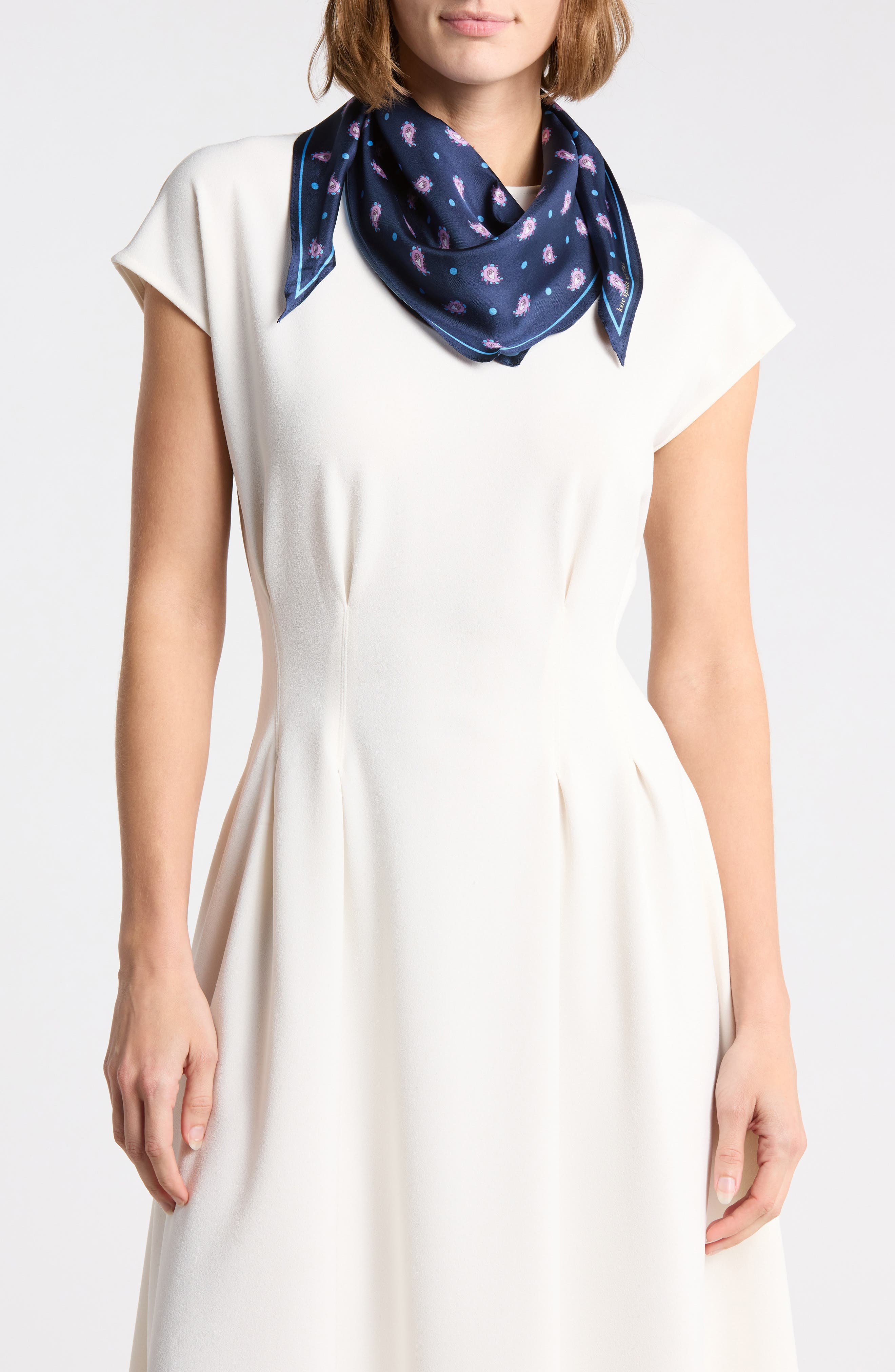 paisley foulard silk scarf