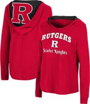 COLOSSEUM Women's Colosseum Scarlet Rutgers Scarlet Knights Catalina Hoodie Long Sleeve T-Shirt
