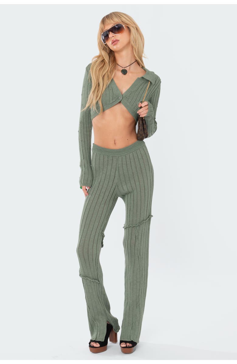 EDIKTED Harley Knit Bootcut Pants, Alternate, color, 