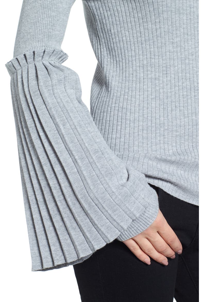 Bell Sleeve Sweater, Alternate, color, GREY HEATHER
