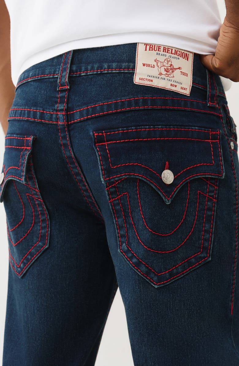 True Religion Geno Big T Flap Pocket Slim Fit Jeans, Alternate, color, Dark Mountainside