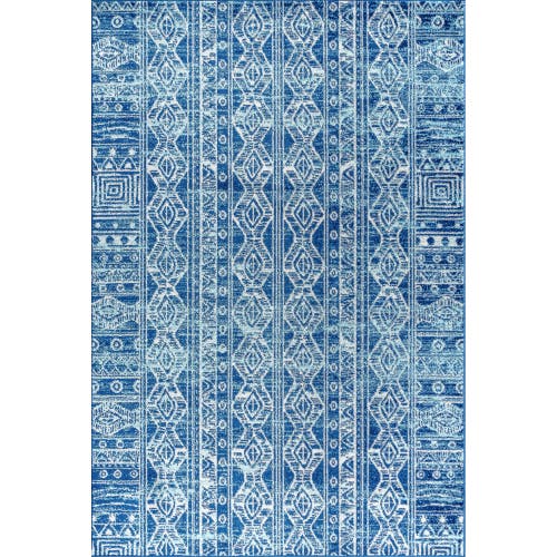 Jonathan Y Modern Persian Boho Vintage Area Rug In Blue/gray