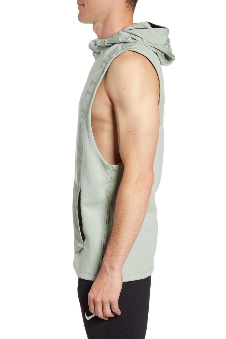Therma Tech Pack Sleeveless Hoodie, Alternate, color, JADE HORIZON/ BLACK