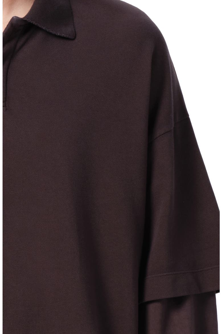 Curren Layered Piquè Polo, Alternate, color, ELYSIAN DARK BROWN