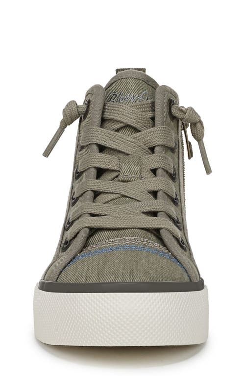 Shop Blowfish Malibu Kids' Cameron High Top Sneaker In Green Twill Fabric
