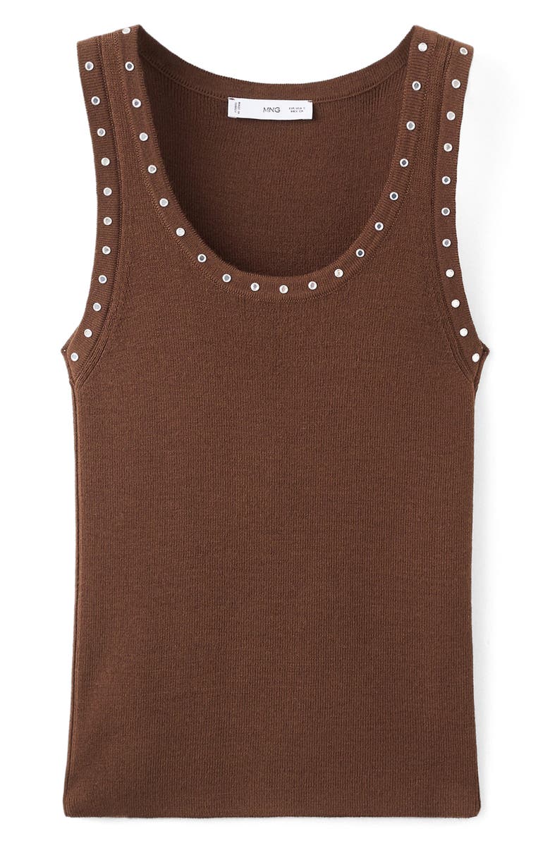 MANGO Grommet Accent Knit Tank, Alternate, color,