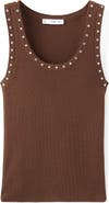 MANGO Grommet Accent Knit Tank