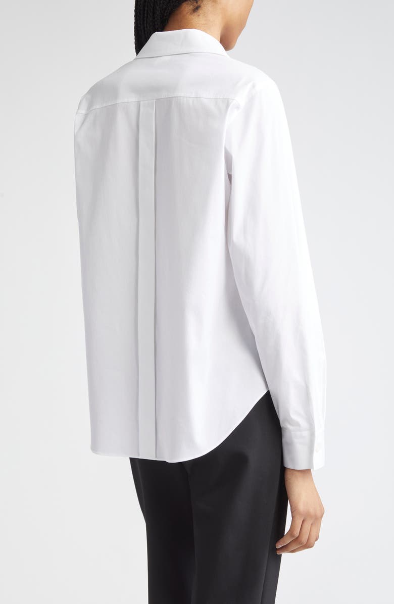 Lafayette 148 New York Notch Collar Blouse, Alternate, color, White