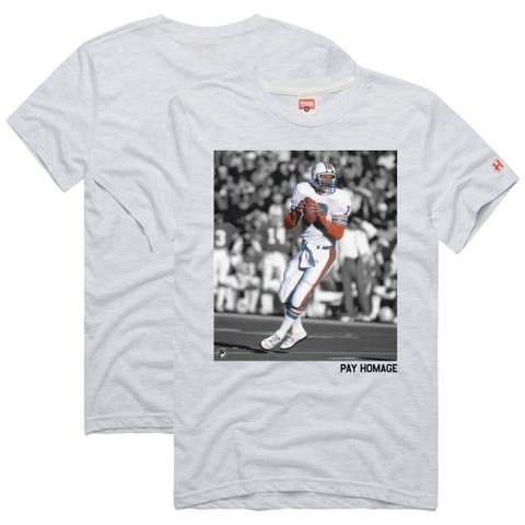 Unisex Homage Dan Marino Ash Miami Dolphins Pay Homage Tri-Blend T-Shirt