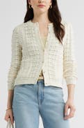 Caslon® Pointelle Stitch Cotton Cardigan