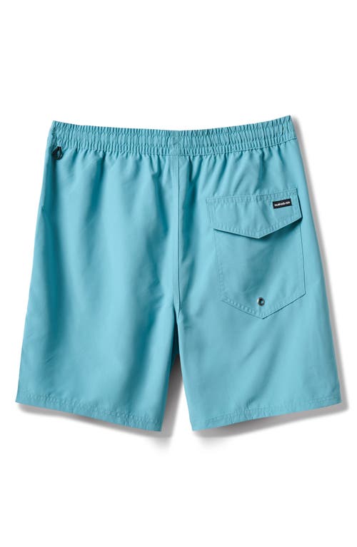 Quiksilver Everyday 17" Solid Stretch Swim Trunks In Blue
