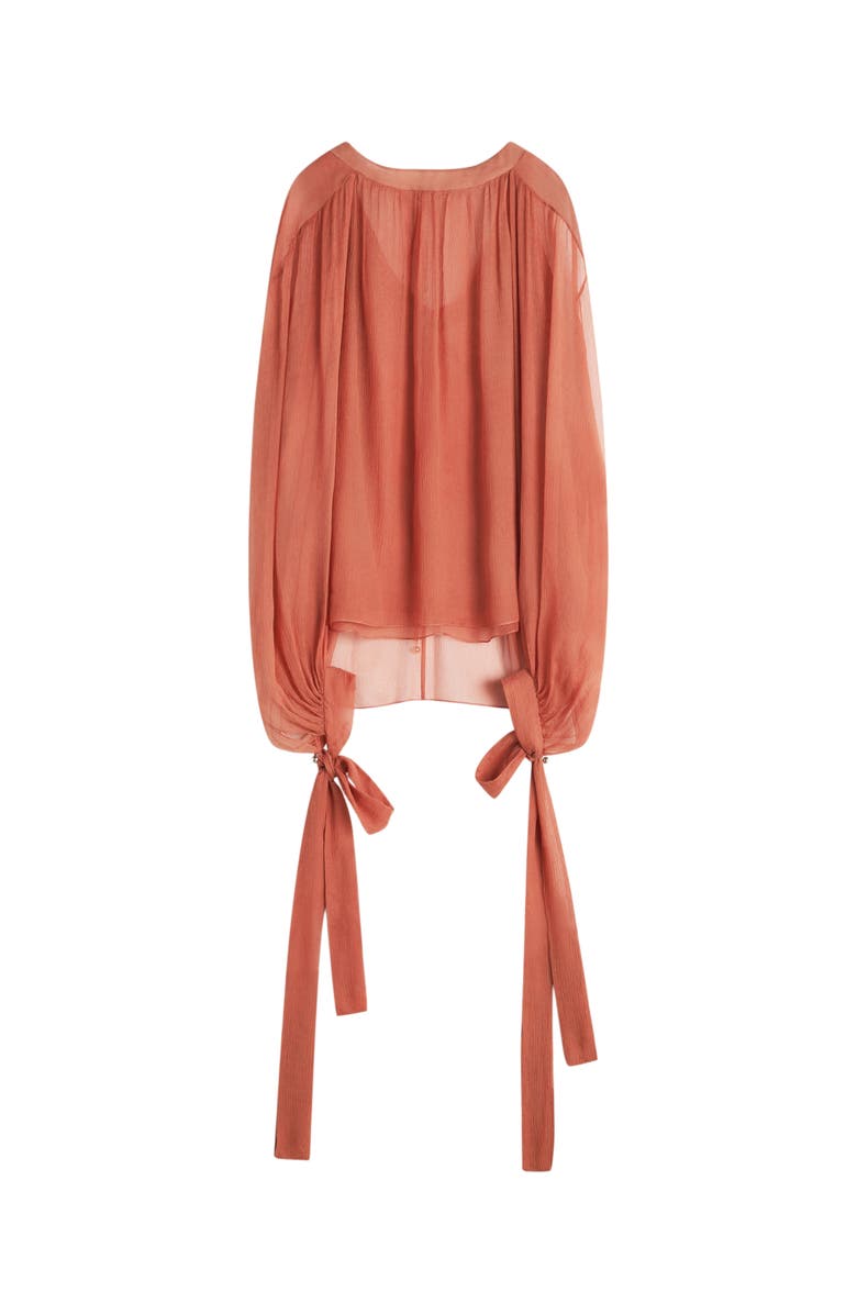 Lanvin Gathered Blouse In Silk Crepon, Alternate, color,