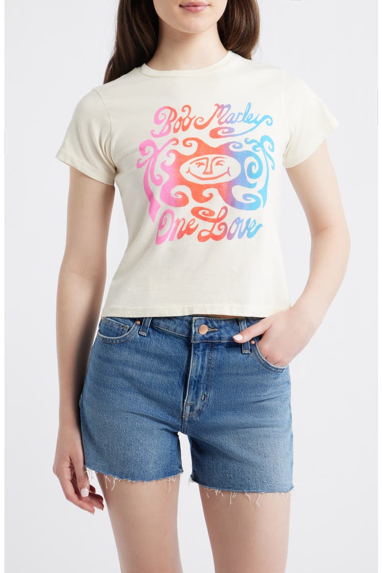 Bob Marley One Love Gradient Graphic T-shirt, Main, color, STONE VINTAGE