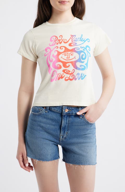 Bob Marley One Love Gradient Graphic T-shirt