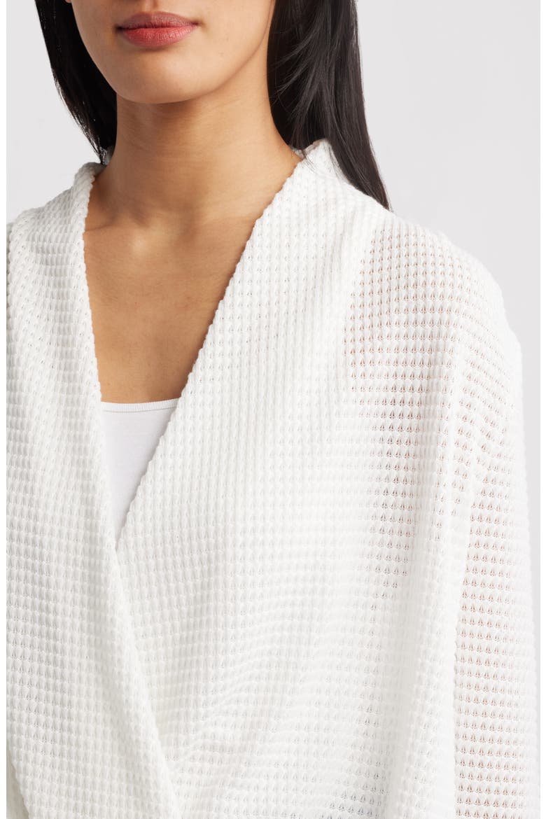Open Stitch Surplice Sweater, Alternate, color, WHITE