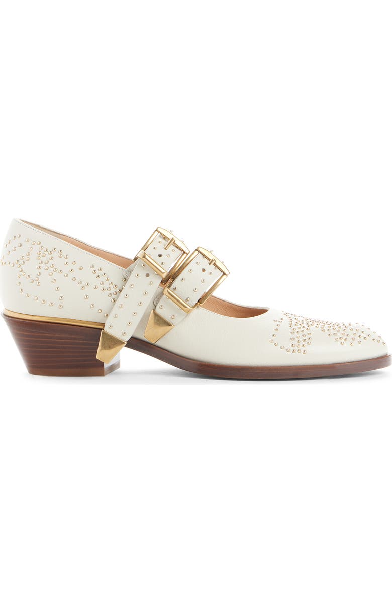 Chloé Susan Stud Mary Jane Pump, Alternate, color, Eggshell