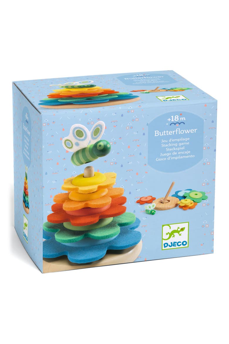 Butterflower Puzzle Tower Game, Alternate, color, MULTI
