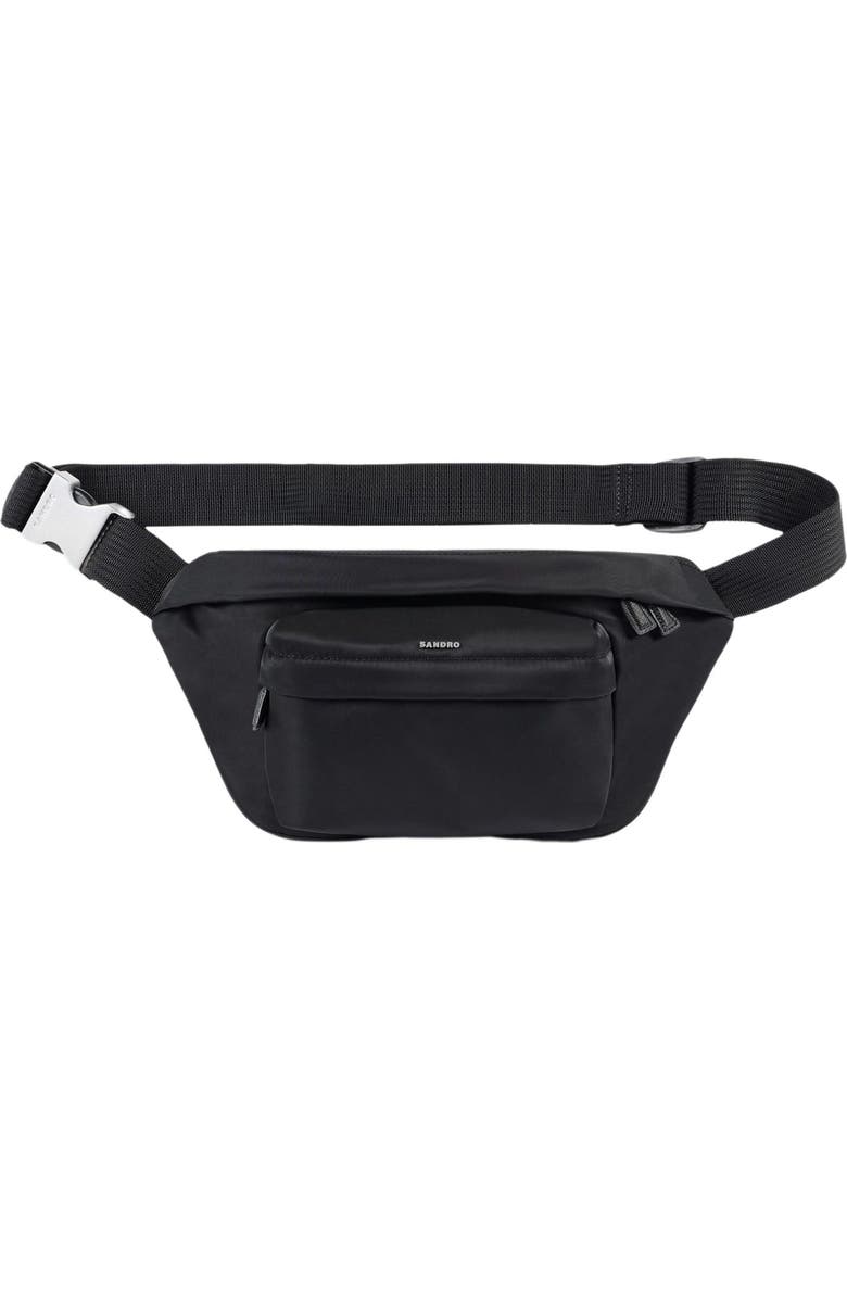 SANDRO Large belt bag, Alternate, color, Black