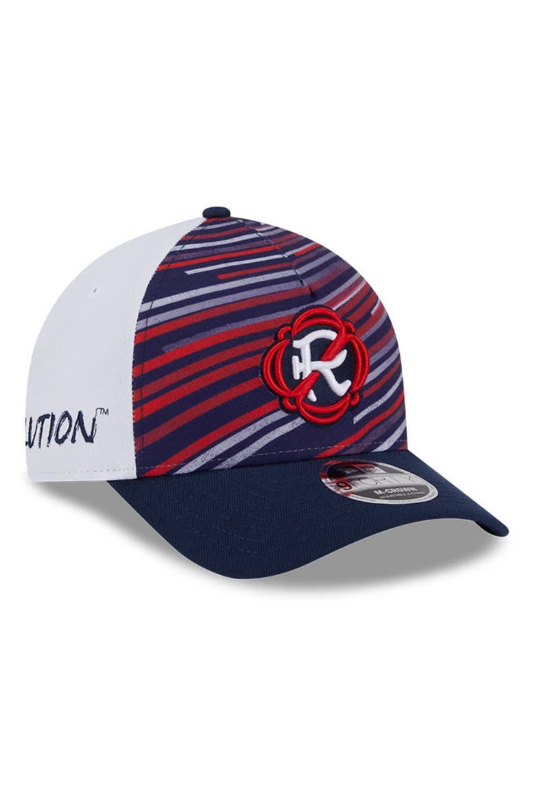 Men's New Era  Navy/White New England Revolution 2025 Jersey Hook 9FORTY M-Crown Adjustable Hat, Alternate, color, Navy