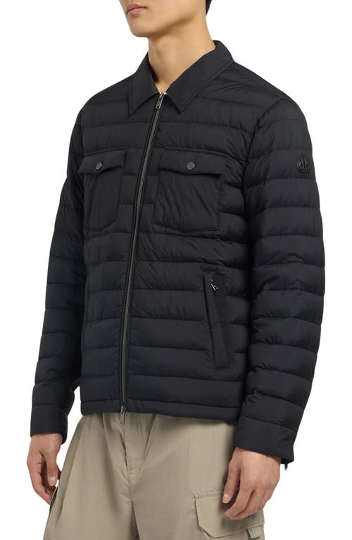 Moose Knuckles Long-sleeved Down Jacket In Black