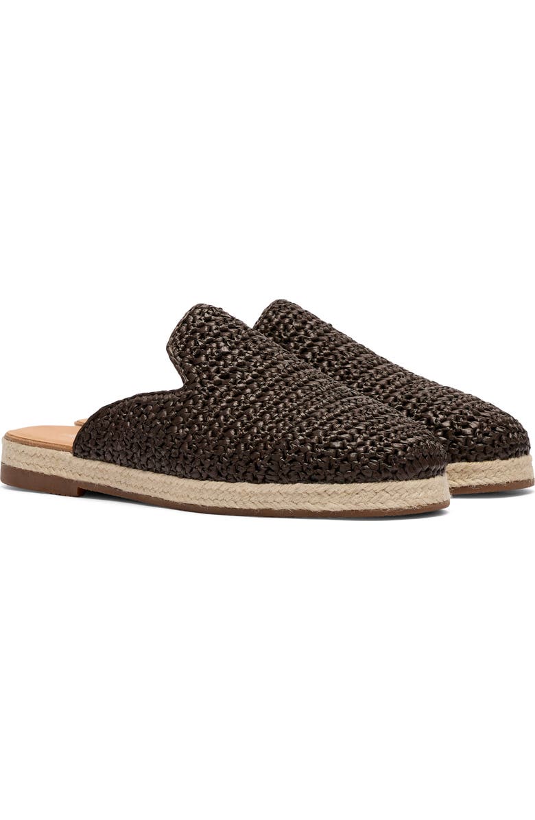 MARC NOLAN Bahia Woven Raffia Mule, Main, color, Brown Raffia