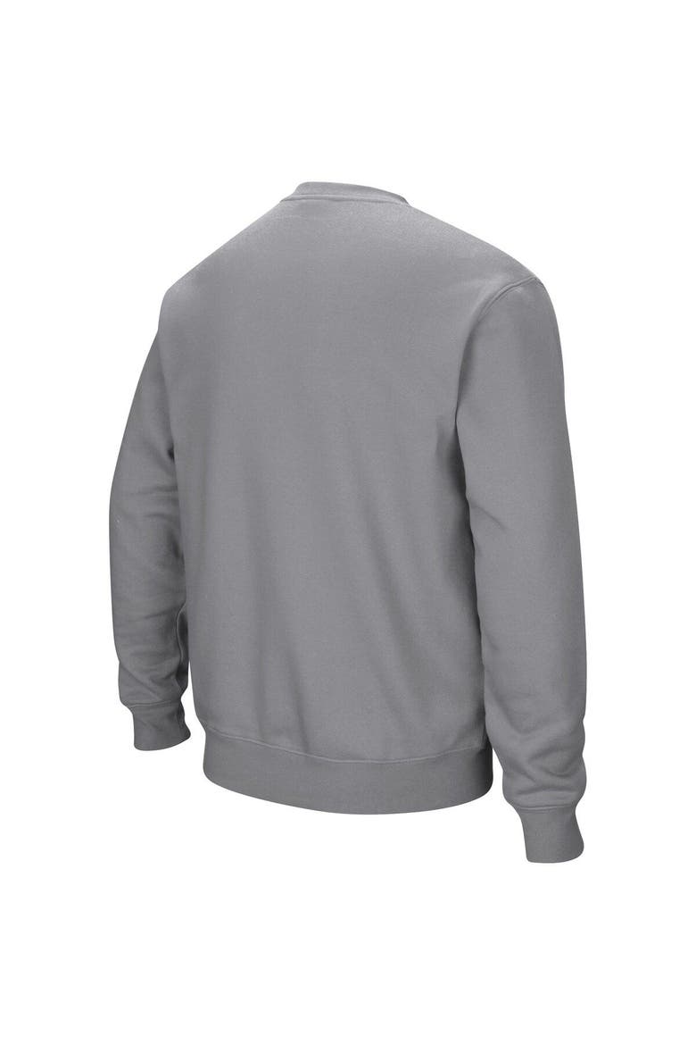 Men's Colosseum Heather Gray Virginia Cavaliers Arch & Logo Pullover Sweatshirt, Alternate, color, Heather Gray