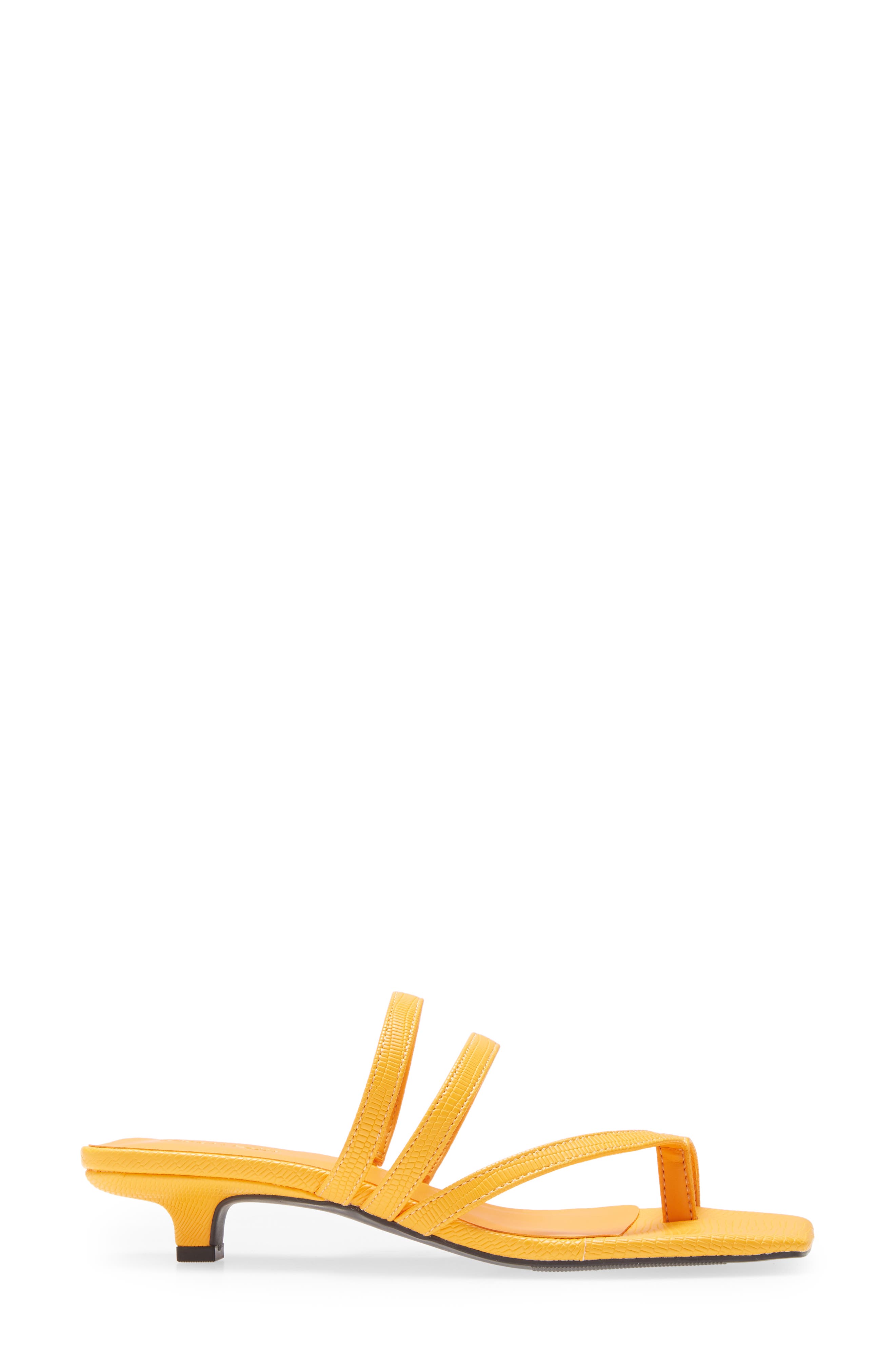 Jagger Kitten Heel Sandal, Alternate, color, ORANGE RAY MINI LIZARD