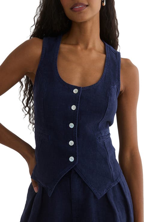 トップス Rhodolirion/Belted Vest 2023AW outback-trading-company-vests-